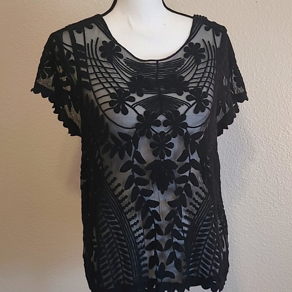 Black Lace Top M Express